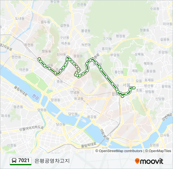 7021 Bus Line Map