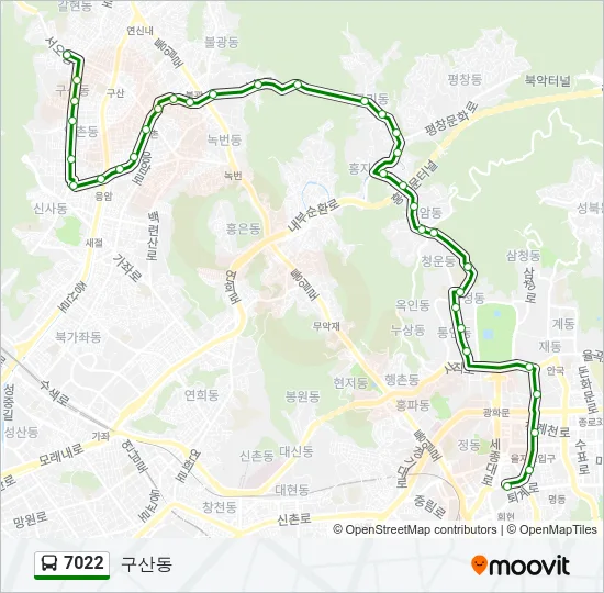 7022 Bus Line Map