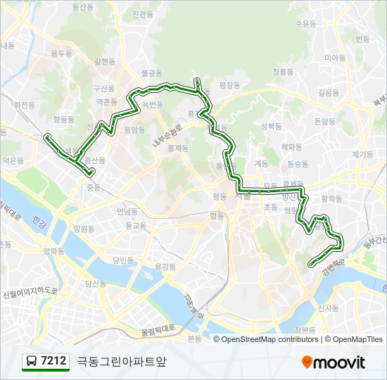 7212 버스 노선 지도