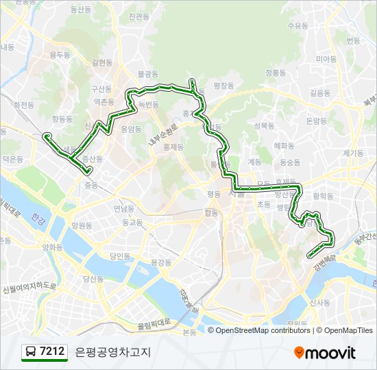 7212 버스 노선 지도