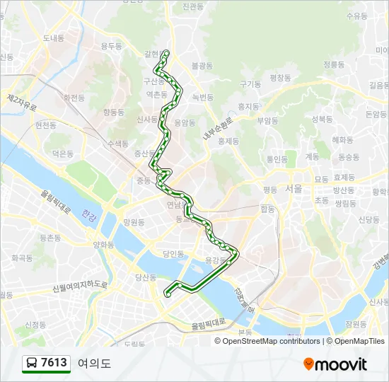 7613 Bus Line Map