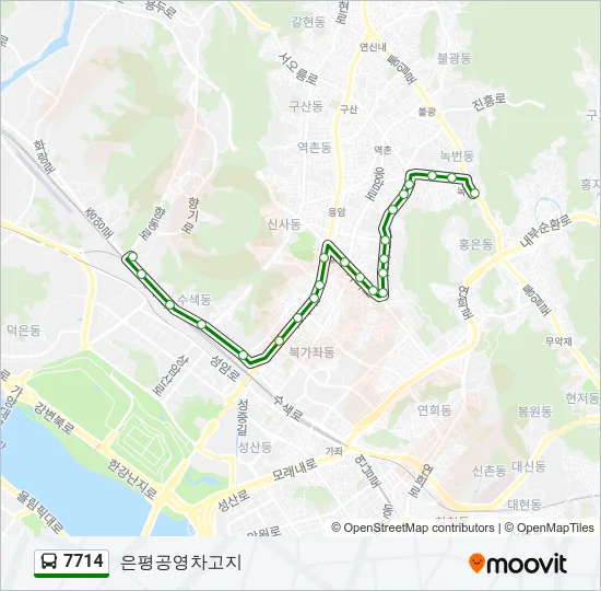 7714 버스 노선 지도