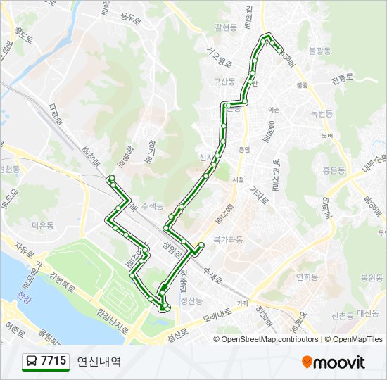 7715 bus Line Map