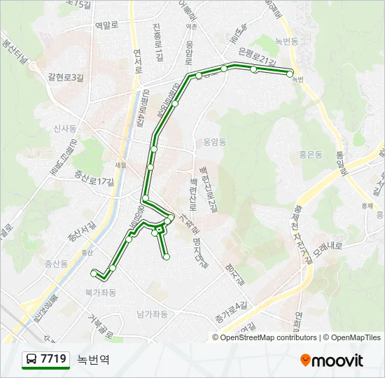 7719 버스 노선 지도