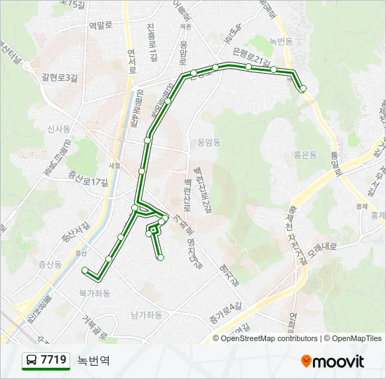7719 Bus Line Map