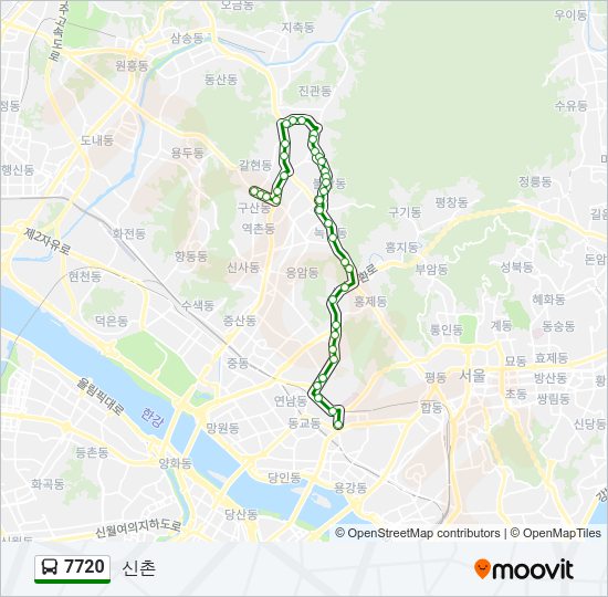 7720 버스 노선 지도