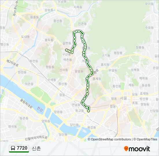 7720 Bus Line Map