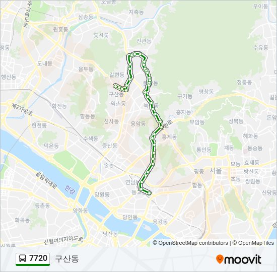 Seoul Bus Route Map Pdf 7720 Route: Schedules, Stops & Maps - 구산동 (Updated)