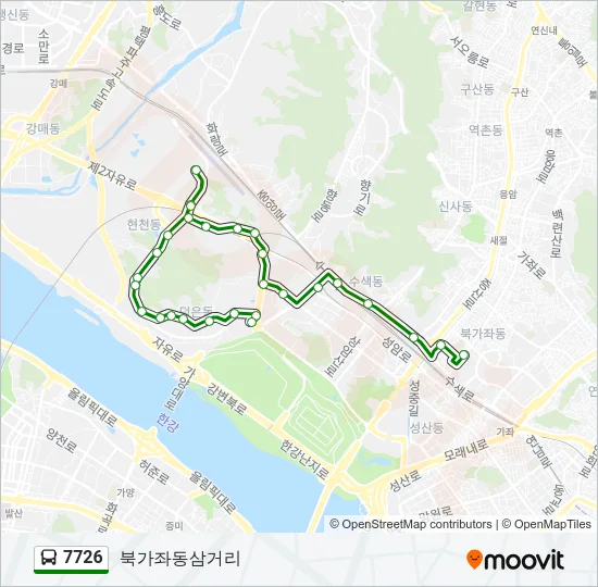 7726 Bus Line Map