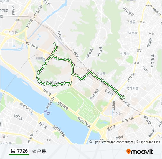 7726 bus Line Map