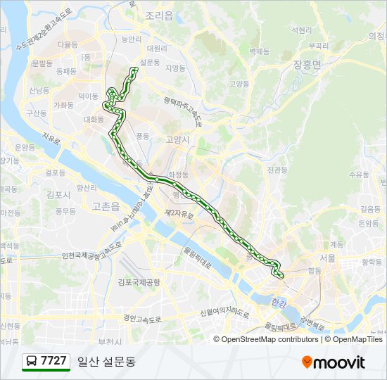 7727 버스 노선 지도