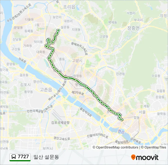 7727 버스 노선 지도