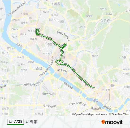 7728 버스 노선 지도