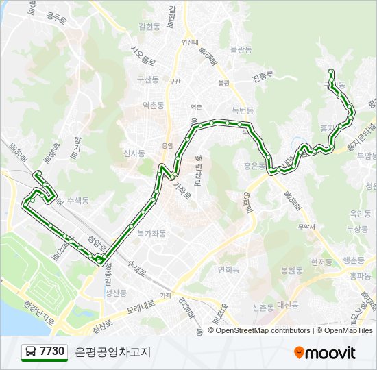 7730 bus Line Map