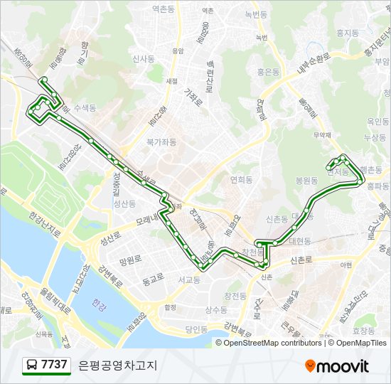 7737 버스 노선 지도