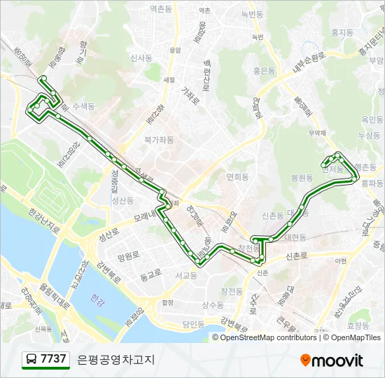 7737 버스 노선 지도