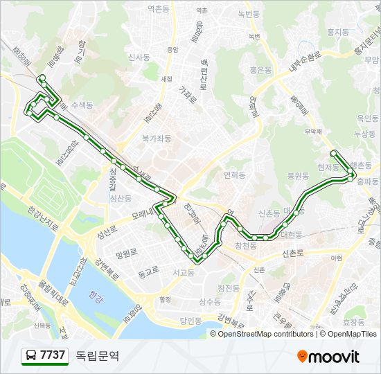 7737 bus Line Map
