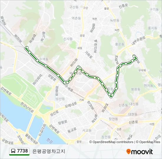 7738 Bus Line Map