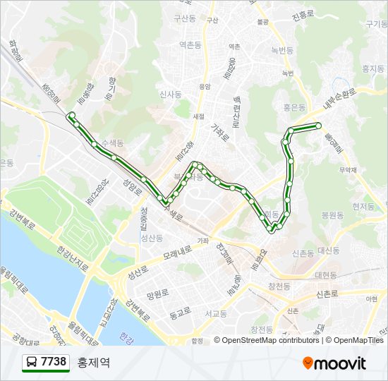 7738 bus Line Map