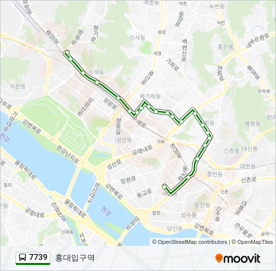 7739 버스 노선 지도
