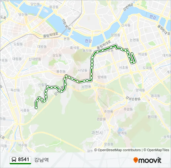 8541 버스 노선 지도