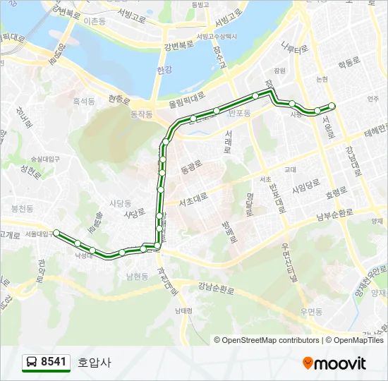 8541 Bus Line Map
