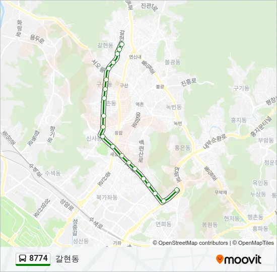 8774 Bus Line Map