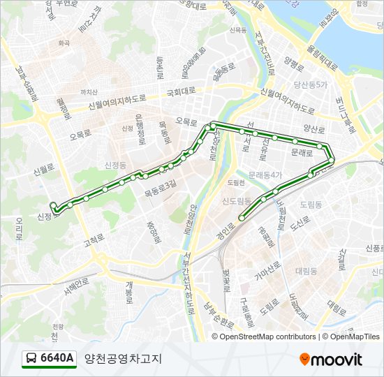 6640A 버스 노선 지도