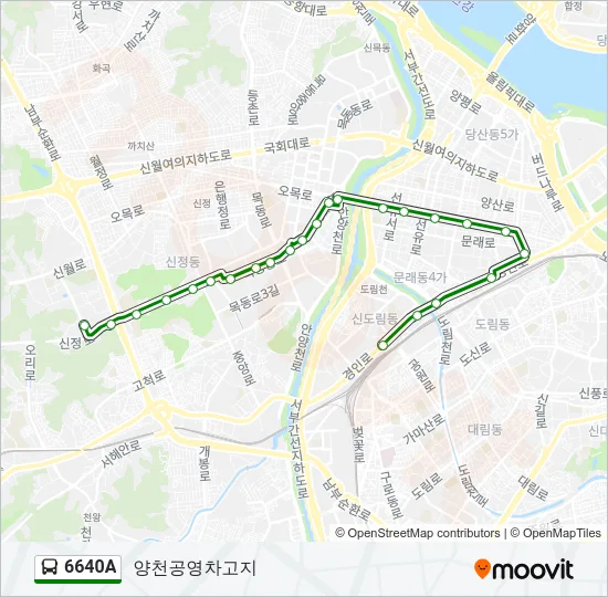 6640A 버스 노선 지도