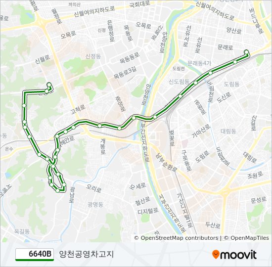 6640B bus Line Map