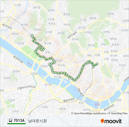 7013A bus Line Map