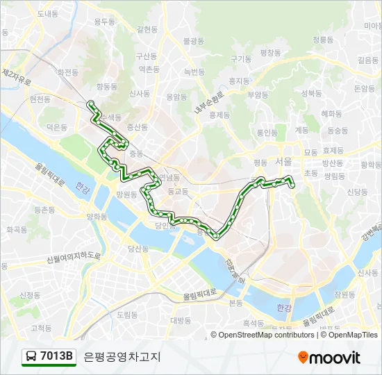 7013B Bus Line Map