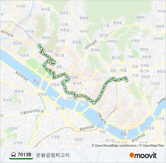 7013B bus Line Map