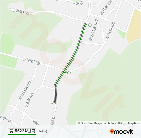 5522A난곡 Bus Line Map
