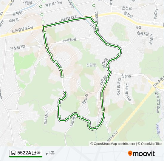 5522A난곡 bus Line Map