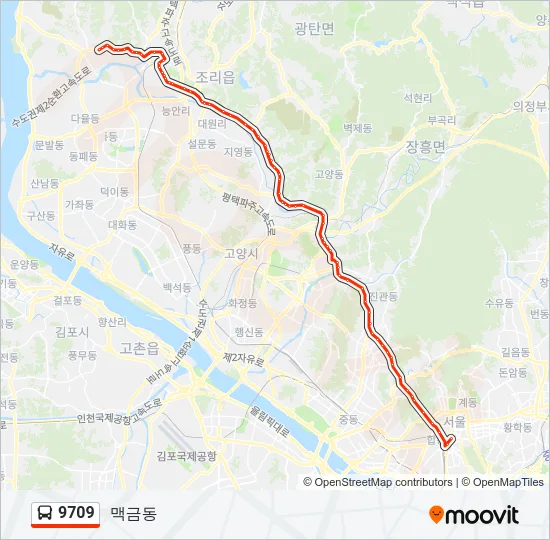 9709 Bus Line Map