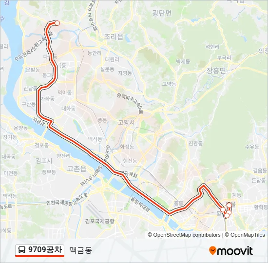 9709공차 Bus Line Map