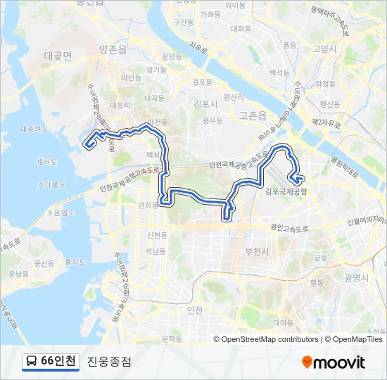 66인천 버스 노선 지도