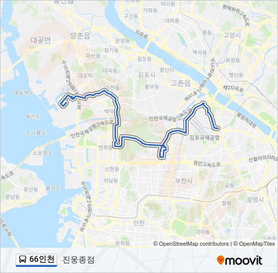 66인천 버스 노선 지도