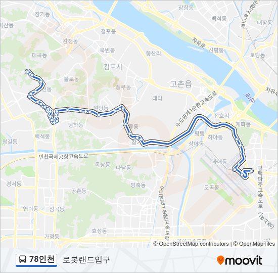 78인천 버스 노선 지도
