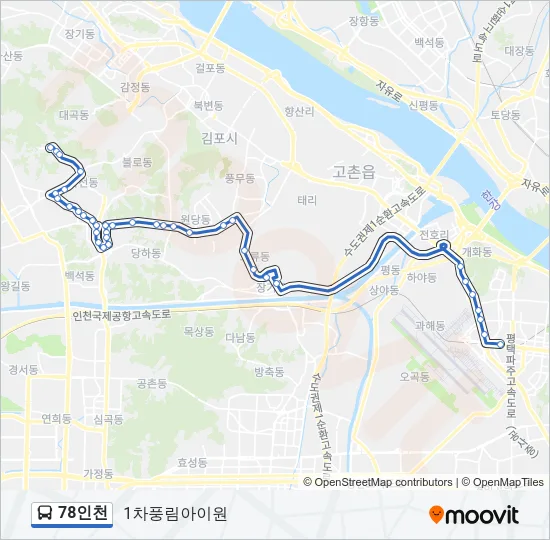 78인천 버스 노선 지도