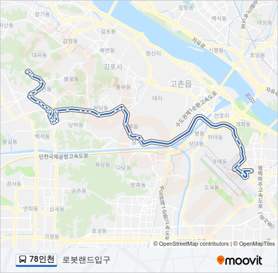 78인천 버스 노선 지도
