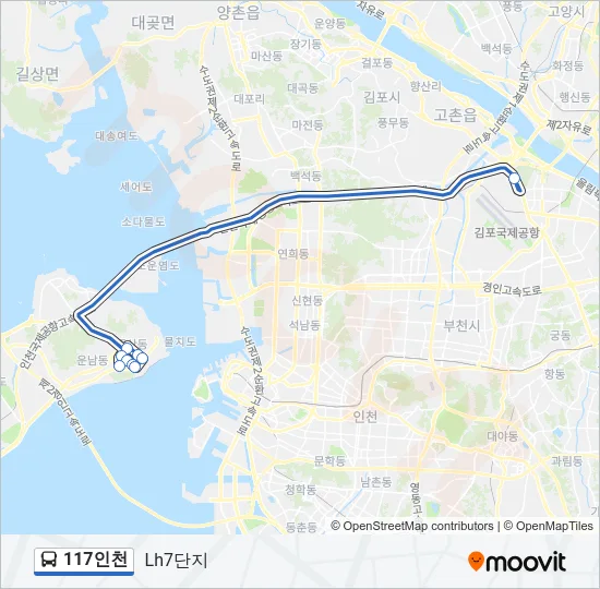 117인천 버스 노선 지도