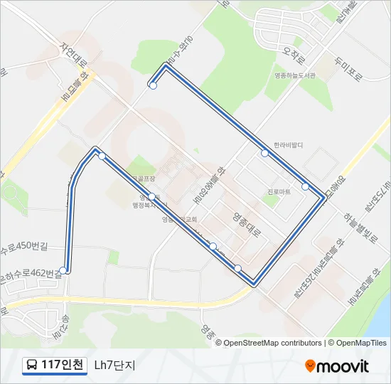 117인천 Bus Line Map