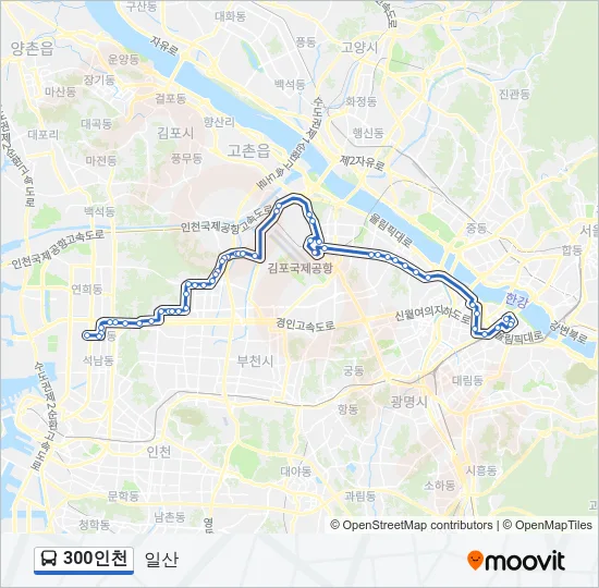 300인천 버스 노선 지도