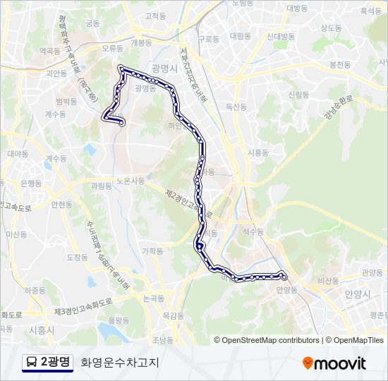 2광명 버스 노선 지도