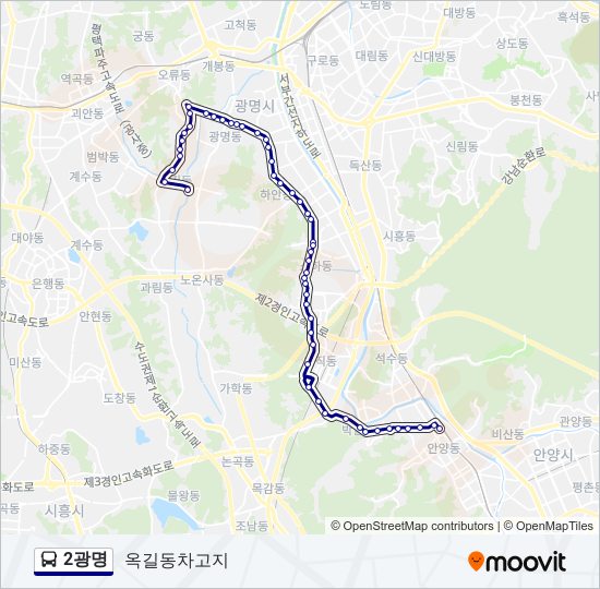 2광명 bus Line Map
