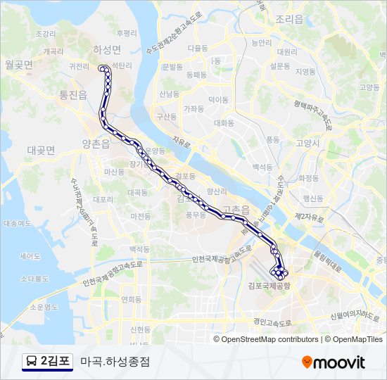 2김포 버스 노선 지도
