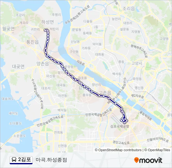 2김포 버스 노선 지도