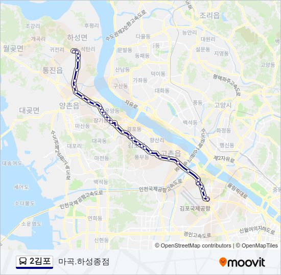 2김포 버스 노선 지도